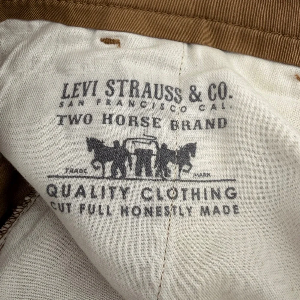 Levi Strauss & Co Mens Brown Stretch Chino Pants Straight Leg 33x29